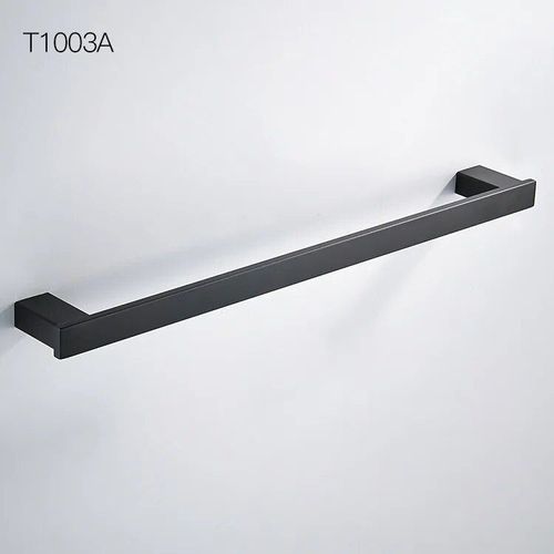 Kit d'accessoires pour salle de bains,Finition noir mat,montage mural,porte-papier toilette,porte-serviettes,étagère pour brosse,supports pour salle de bains,10 pièces au choix - Type Sing Towel Bar