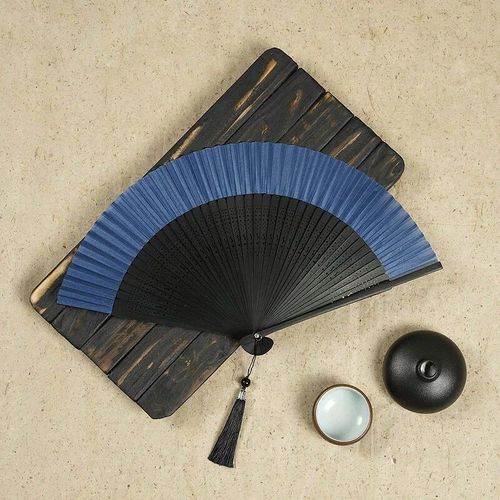 Éventail pliant de style japonais rétro,classique,tige en bois,tenu dans la main,femme Tessel,fête,danse,cadeau,décoration d'intérieur