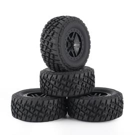 pneus en caoutchouc avec jantes en métal RC 4 pièces 55mm 8 trous en  caoutchouc pneus jantes en alliage d'aluminium pour,HO11171