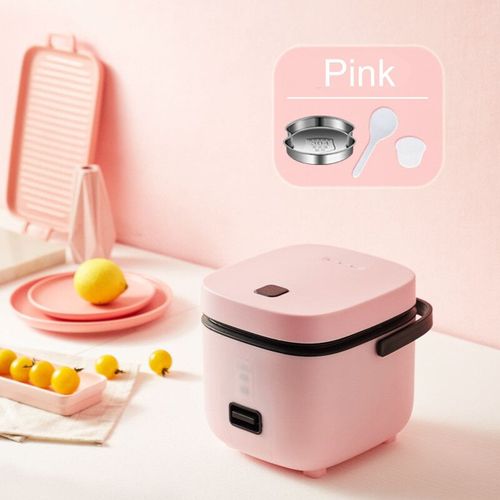 Mini cuiseur à riz électrique,cuiseur de cuisine domestique automatique,marmite multifonction,petites cuisinières électriques,1-2 personnes - Type Pink