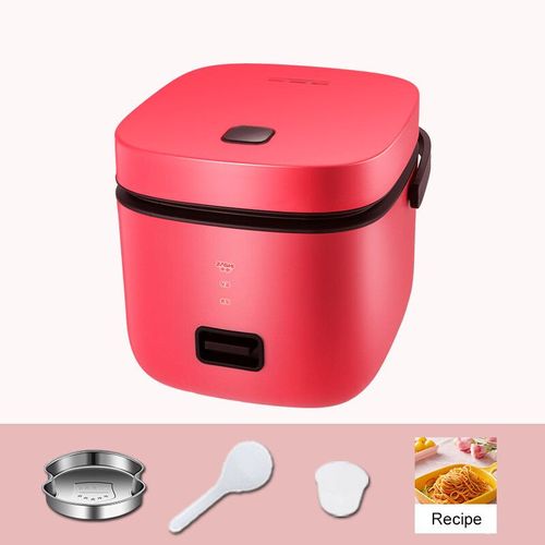 Mini cuiseur à riz électrique,cuiseur de cuisine domestique automatique,marmite multifonction,petites cuisinières électriques,1-2 personnes - Type Red