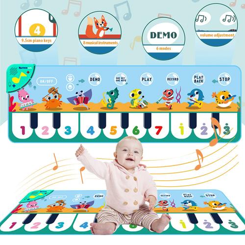 Jouets musicaux pour bébé, grand tapis de jeu de Piano éducatif