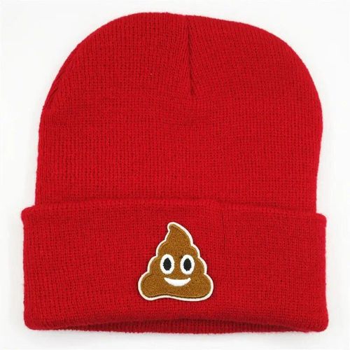 Chapeau Tricoté Épais En Coton Avec Broderie Fantôme Pour Homme Et Femme,Bonnet Chaud,Casquette Skullies,54