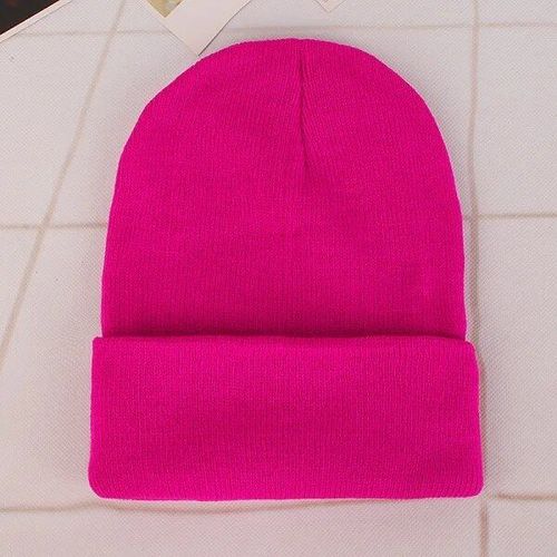 Bonnet Tricoté Pour Femme,Solide,Mignon,Décontracté,Chaud,Automne Hiver 2021