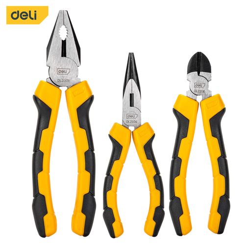 Deli - coupe - fil universel, pinces obliques, pinces à pression, pinces à bec pointu, quincaillerie multifonctionnelle, outils à main pour électriciens
