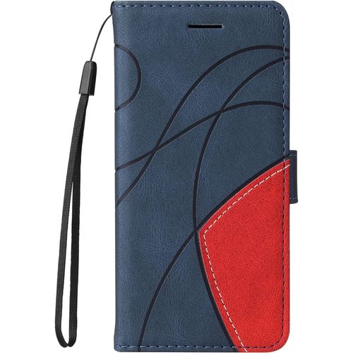 Coque Pour Oppo A54 5g/A74 5g Clapet A Rabat [3 Porte Carte] [Magnetique] Flip Cuir Case 3d Motif Dr?Le Bumper Pu Kickstand Cover - Bleu