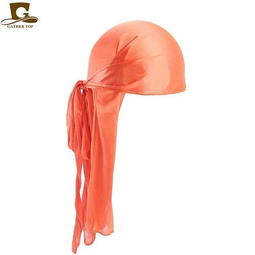 Durag Soyeux À Longue Queue Et À Larges Bretelles Pour Homme,Bonnet De Chiffon,Bonnet De Couchage Confortable,Solide Et Large