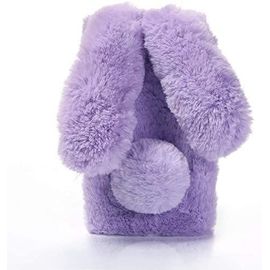 Coque Pour Samsung Galaxy S20 Fe 4g 5g 3d Lapin Poilu Fourrure Animal Design Case Motif Dr?Le Bumper Cuir Kawaii Cover - Violet