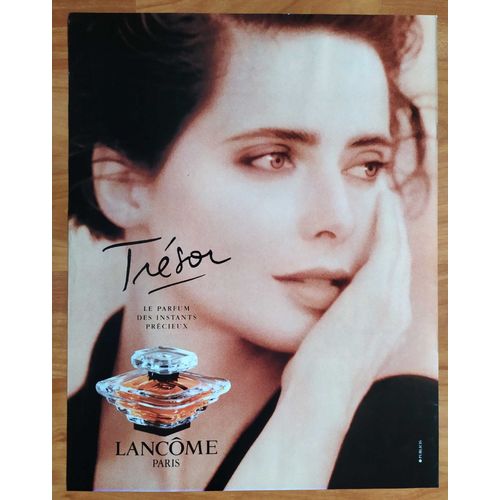 Publicité Papier - Parfum "Trésor" De Lancôme De 1991, Isabella Rossellini Égérie
