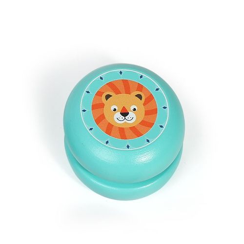 Yo-Yo En Bois Avec Imprimé Animal Mignon Pour Enfant,Jouet Côté Cinelle,6cm - Type Lion