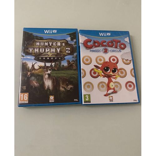 Lot 2 Jeux Neuf Sous Blister Nintendo Wii U Hunter Trophy 2 Et Cocoto Magic Circus 2 