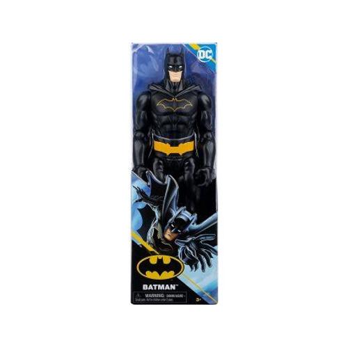 Figurine Batman Costume Noir Et Ceinture Jaune 30 Cm - Super Heros - Personnage 30cm Articulé Marvel - Set Jouet Dc + 1 Carte Tigre