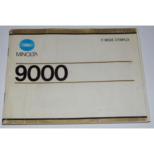 Notice, Mode D'emploi Minolta 9000 Af Reflex 24x36 Argentique