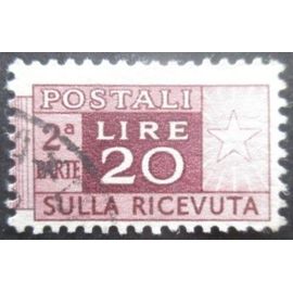 Italie Colis Postaux N°60 Filigrane A Partie Droite Oblitéré