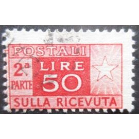 Italie Colis Postaux N°62 Filigrane A Partie Droite Oblitéré