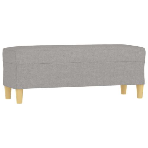 Vidaxl Banc Gris Clair 100x35x41 Cm Tissu