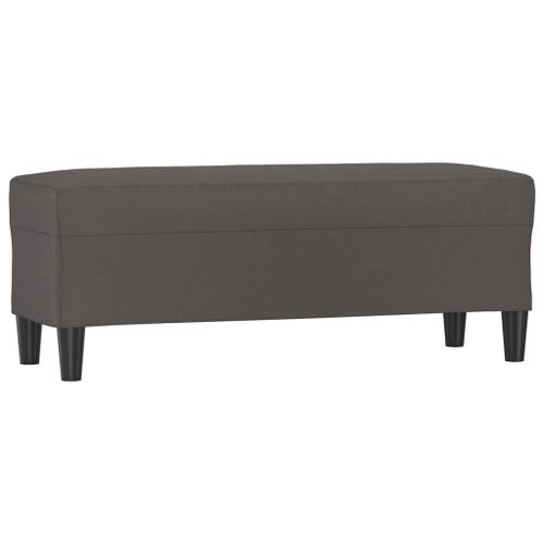 Vidaxl Banc Gris 100x35x41 Cm Similicuir