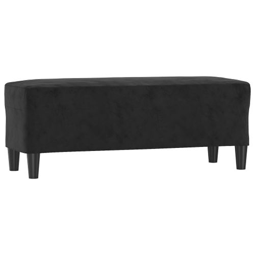 Vidaxl Banc Noir 100x35x41 Cm Velours