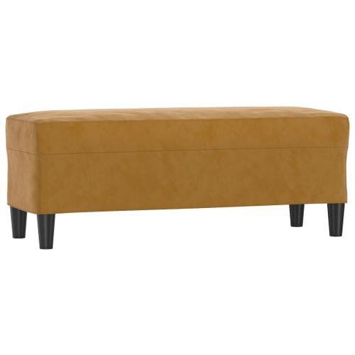 Vidaxl Banc Marron 100x35x41 Cm Velours