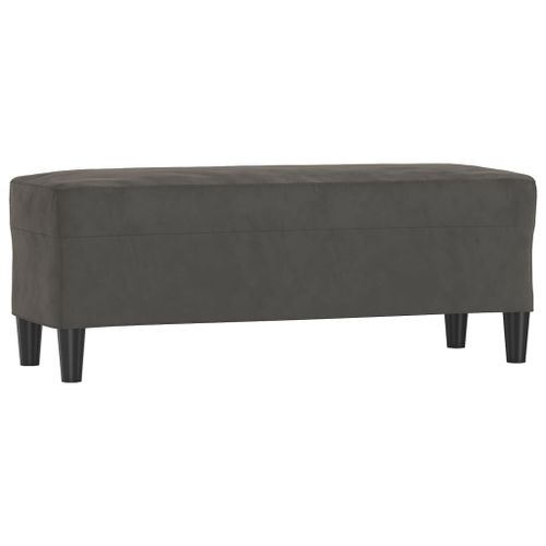 Vidaxl Banc Gris Foncé 100x35x41 Cm Velours