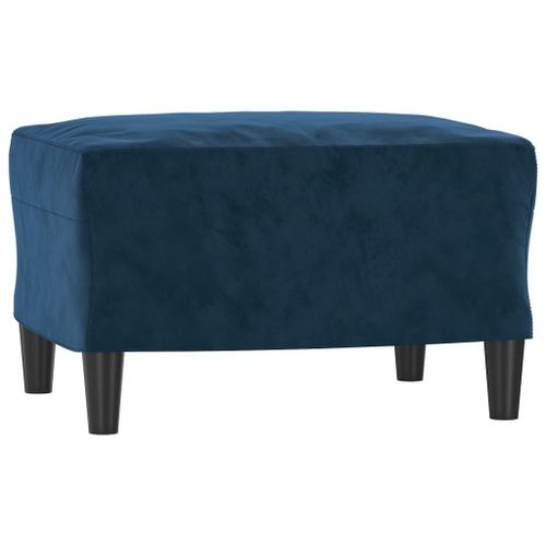 Vidaxl Repose-Pied Bleu 60x50x41 Cm Velours