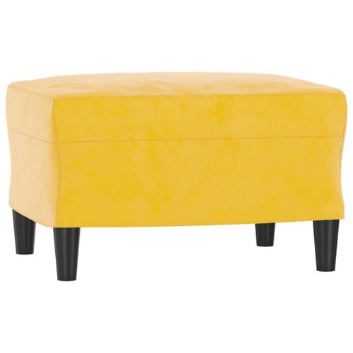 Vidaxl Repose-Pied Jaune 60x50x41 Cm Velours