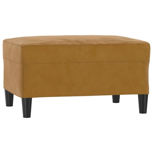 Vidaxl Repose-Pied Marron 70x55x41 Cm Velours