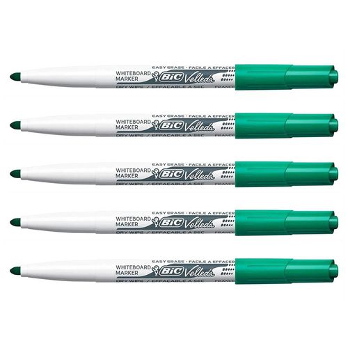 Velleda Lot De 5 Feutres Tableau Blanc Effaçable À Sec 1741 Pte Medium Ogive Vert