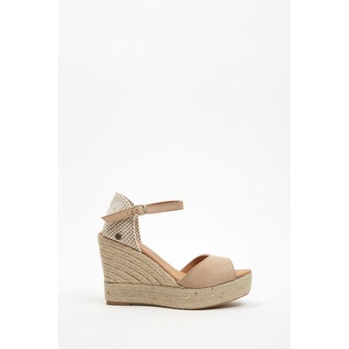 Espadrilles Femme La Valeta Charlene Peep Toe T41 Nude