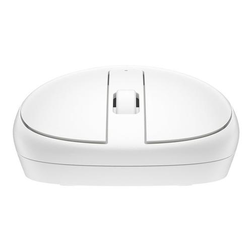 HP 240 - Souris - droitiers et gauchers - optique - 3 boutons - sans fil - Bluetooth 5.1 - blanc lunaire