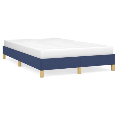 Vidaxl Cadre De Lit Bleu 120 X 200 Cm Tissu