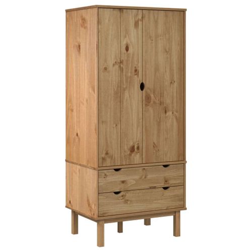 Vidaxl Garde-Robe 76,5x53x172 Cm Bois Massif De Pin