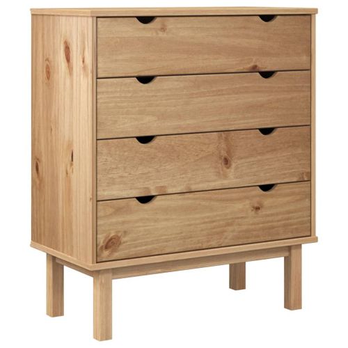 Vidaxl Armoire À Tiroirs 76,5x39,5x90 Cm Bois De Pin Massif