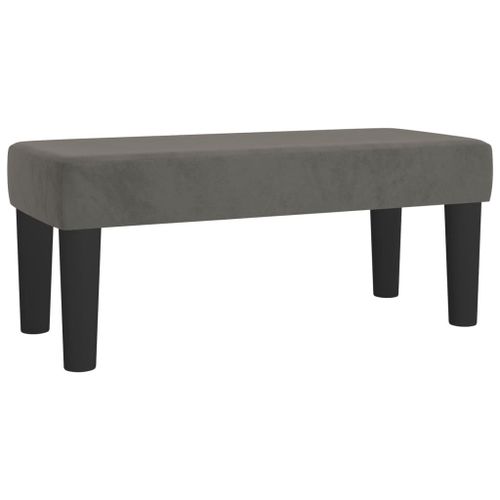 Vidaxl Banc Gris Foncé 70x30x30 Cm Velours