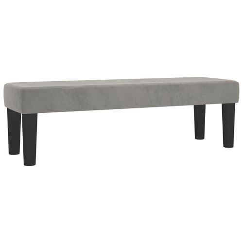 Vidaxl Banc Gris Clair 100x30x30 Cm Velours