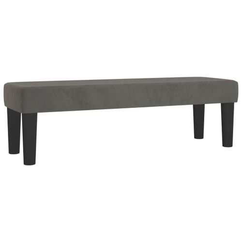 Vidaxl Banc Gris Foncé 100x30x30 Cm Velours