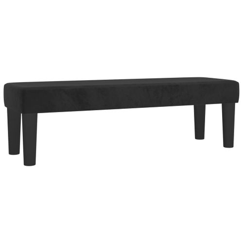 Vidaxl Banc Noir 100x30x30 Cm Velours