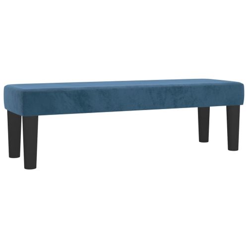 Vidaxl Banc Bleu Foncé 100x30x30 Cm Velours