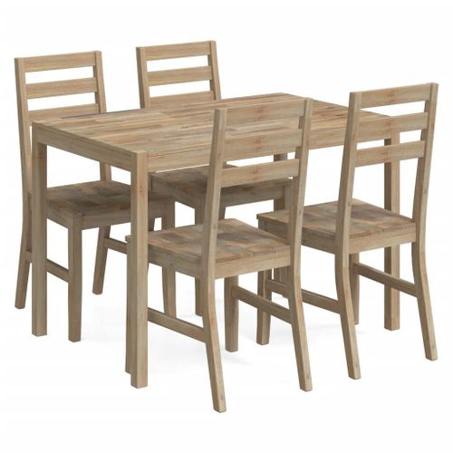 Vidaxl Ensemble De Salle À Manger 5 Pcs Bois D'acacia Solide