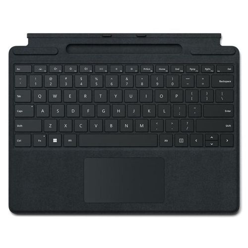 Microsoft Clavier Signature pour Surface Pro - Clavier - avec accéléromètre, trackpad, plateau de rangement et de chargement du Surface Slim Pen 2 - QWERTY - R.-U. - noir - pour Surface Pro 8...