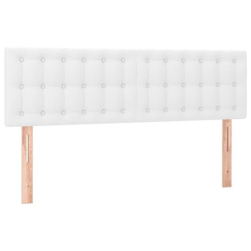 Vidaxl Têtes De Lit 2 Pcs Blanc 72x5x78/88 Cm Similicuir