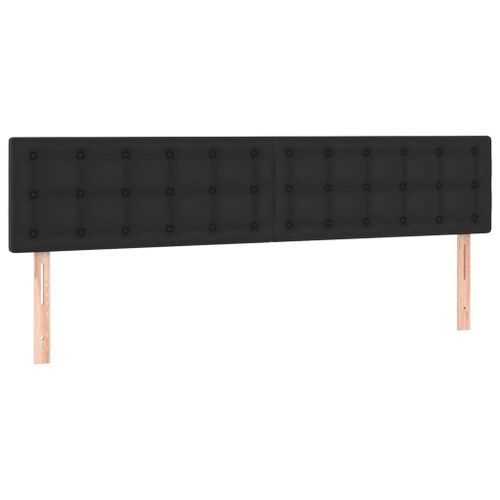 Vidaxl Têtes De Lit 2 Pcs Noir 80x5x78/88 Cm Similicuir