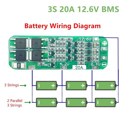 Batterie Lithium-Ion 3s 20a,Chargeur 18650 Pcb,Carte De Protection Bms Pour Moteur De Perceuse,Module De Cellule Lipo 12.6v