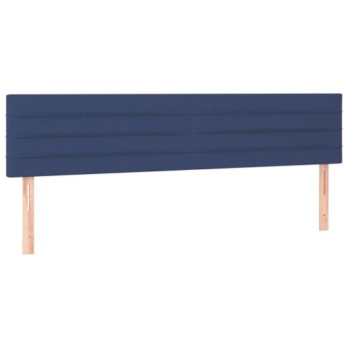 Vidaxl Têtes De Lit 2 Pcs Bleu 80x5x78/88 Cm Tissu