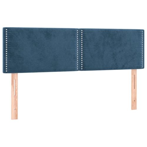 Vidaxl Têtes De Lit 2 Pcs Bleu Foncé 72x5x78/88 Cm Velours