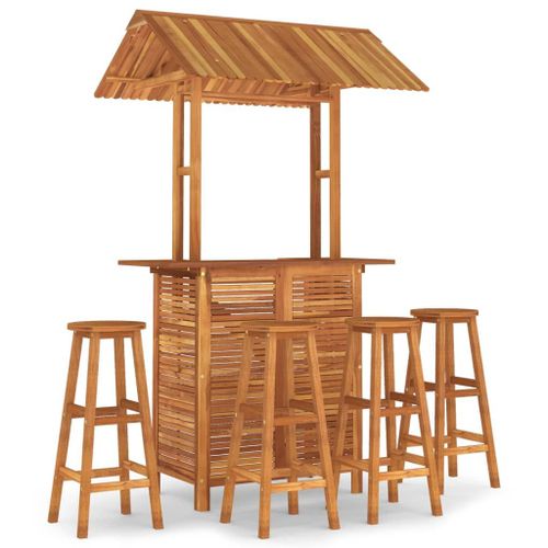 Vidaxl Ensemble De Bar De Jardin 5 Pcs Bois D'acacia Solide
