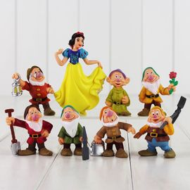 Figurines De Princesse Blanche-Neige Et Les Sept Nains 8 Pièces/Lot Jouets Poupées Miniatures Cadeaux Pour Enfants