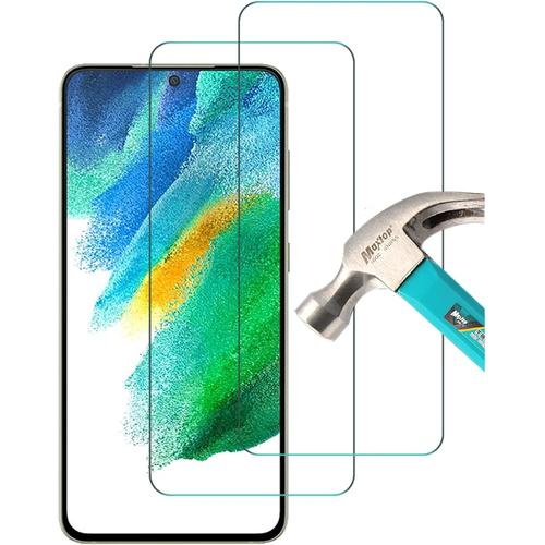 2 Pièces Verre Trempé Compatible Avec Samsung Galaxy S21 Fe 5g Pour Galaxy S21 Fe 5g Film Protection Écran Anti Scratch Dureté 9h Facile À Installer