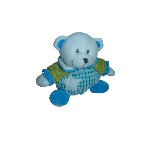 Doudou Peluche Ours Boule 24 Cm Mes Petits Cailloux