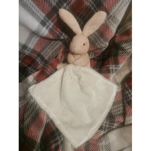 Baby'Nat Doudou mouchoir lapin beige